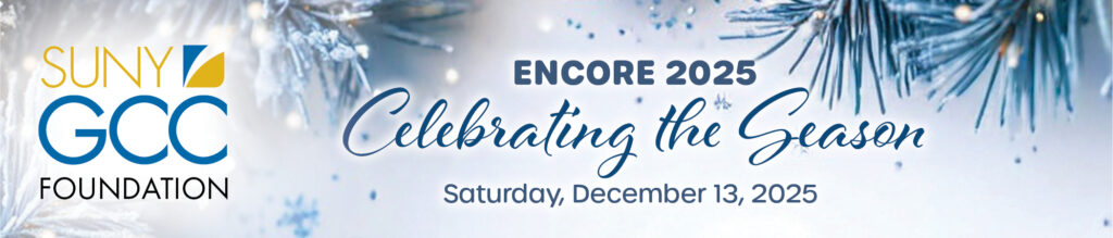 Encore 2025 Celebrate the Season image with Snow background